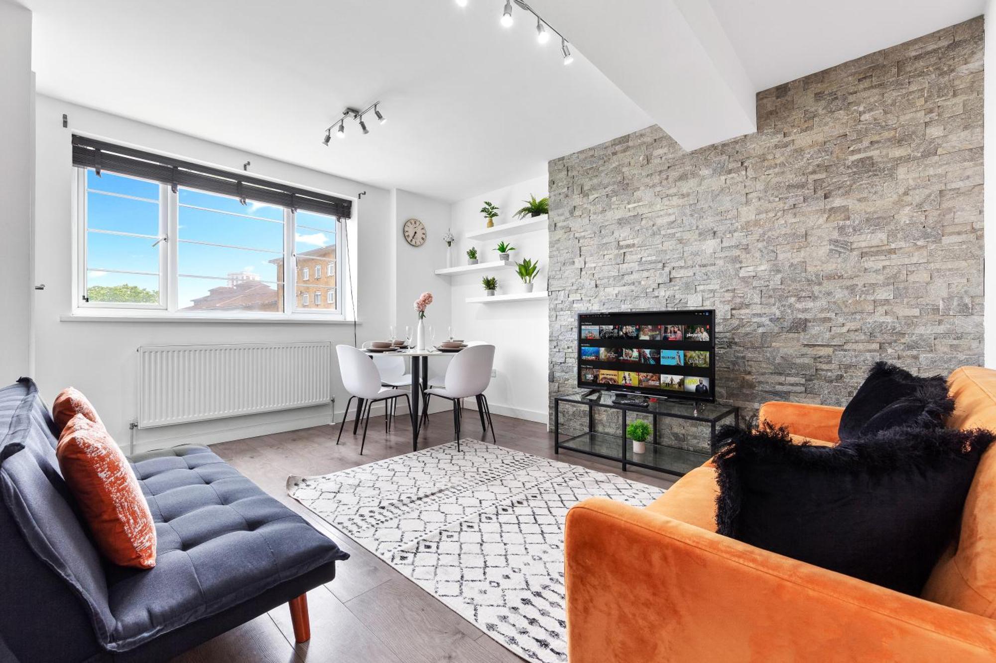 Central London Two Bedroom Serviced Apartment - Nine Elms Luxury Stay - Vauxhall & Westminster Eksteriør billede